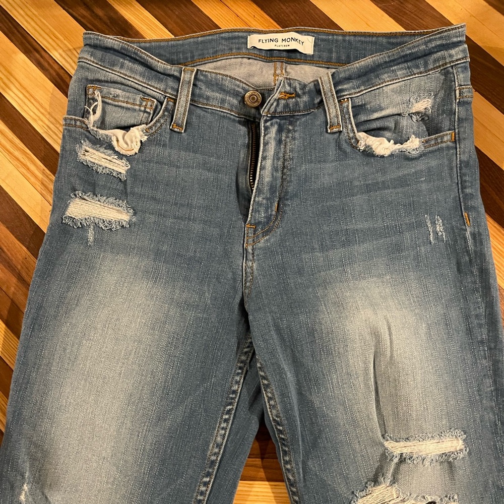 Flying Monkey Distressed Skinny Jeans